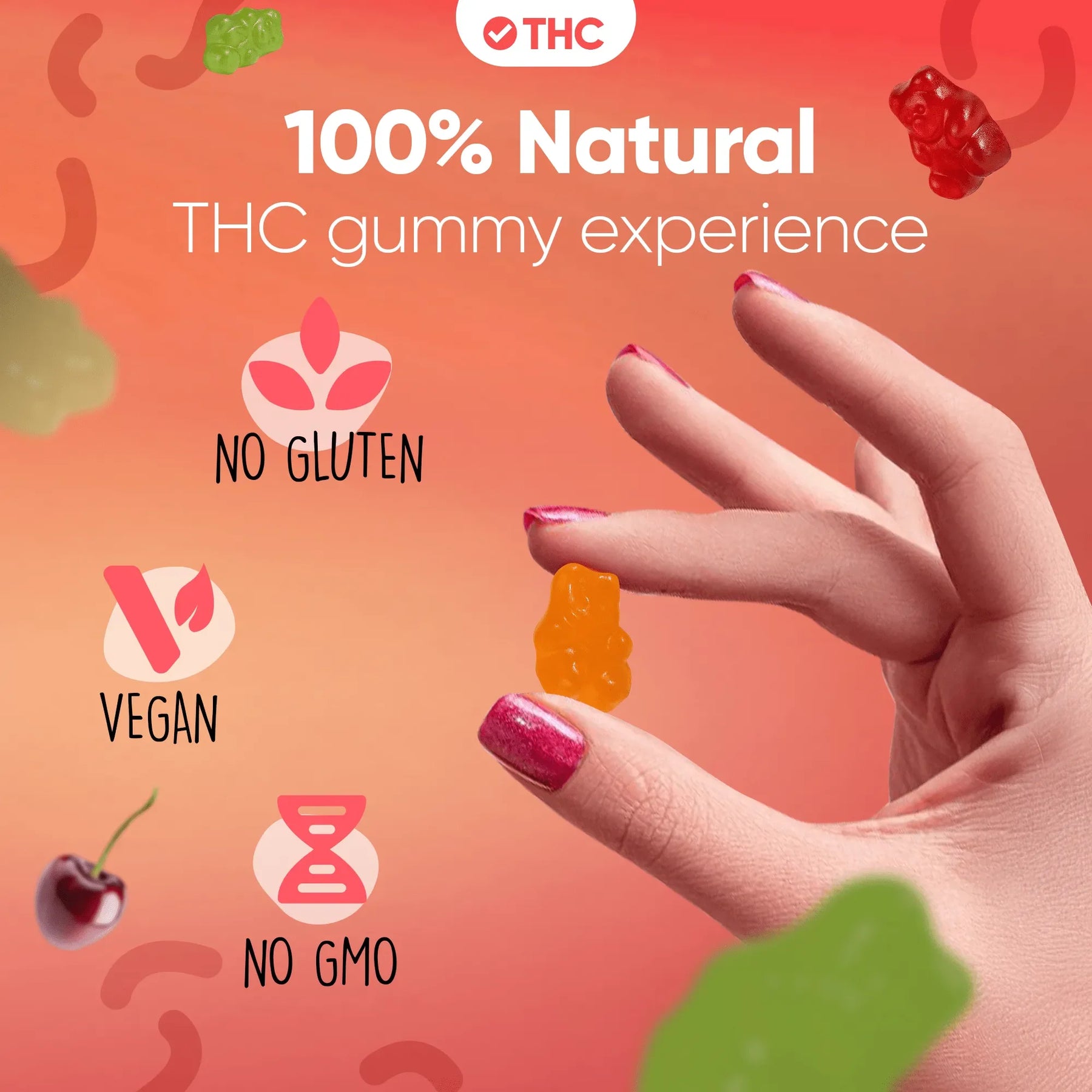 Gummies de THC Cherry