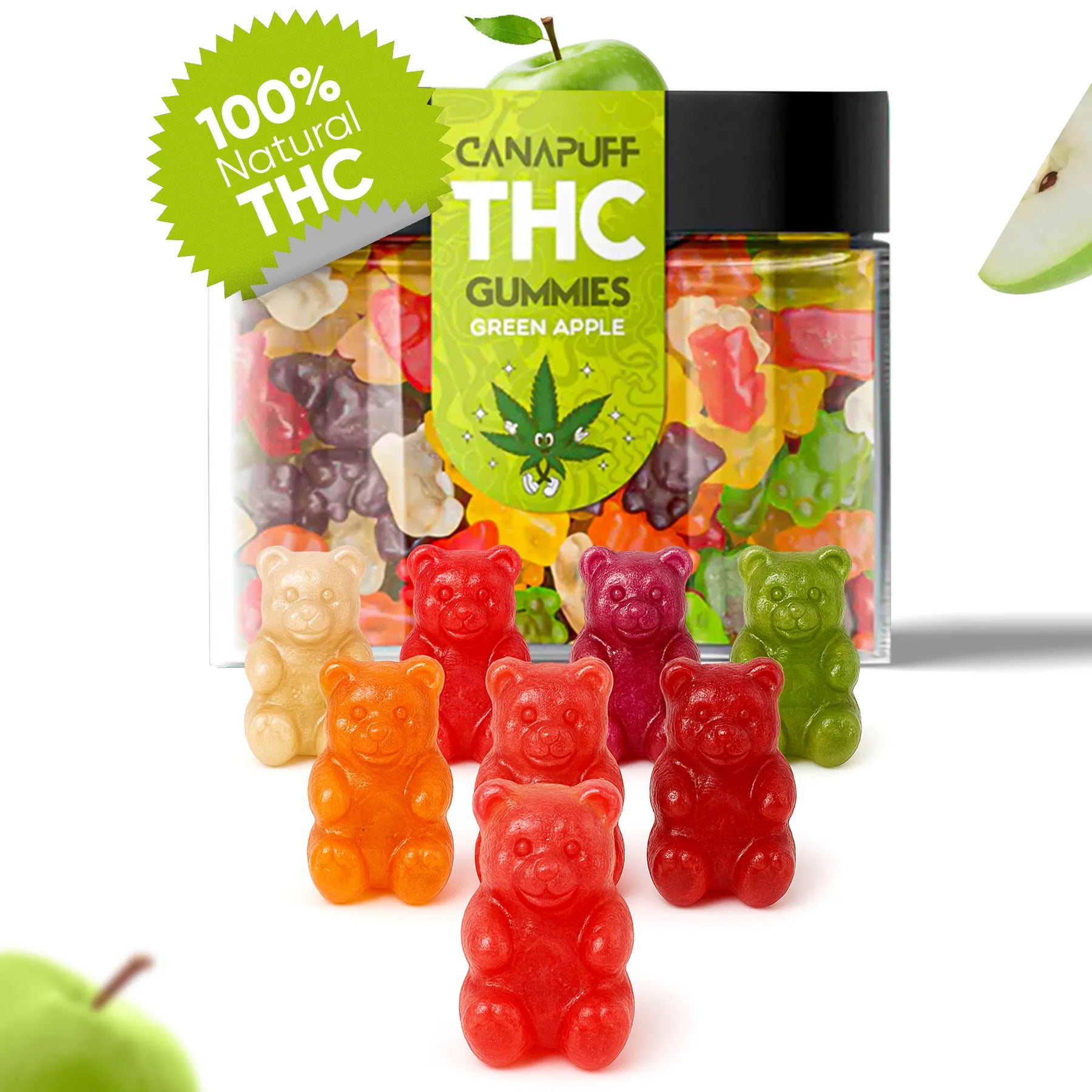 Gummies de THC Green Apple