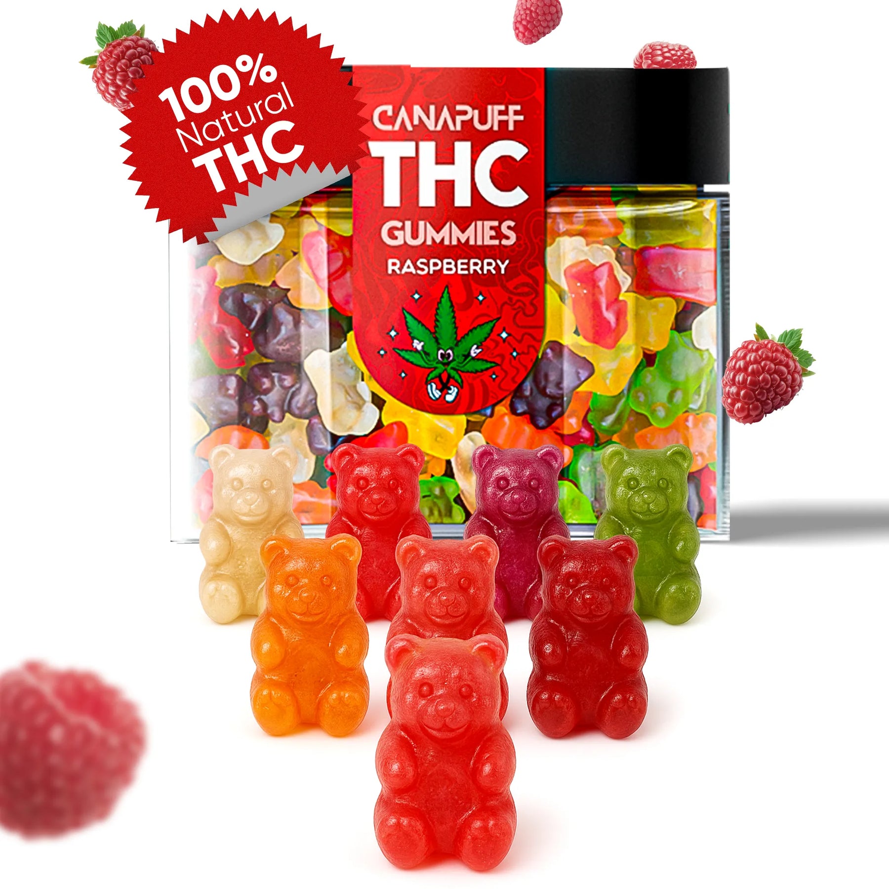 Gummies de THC Raspberry