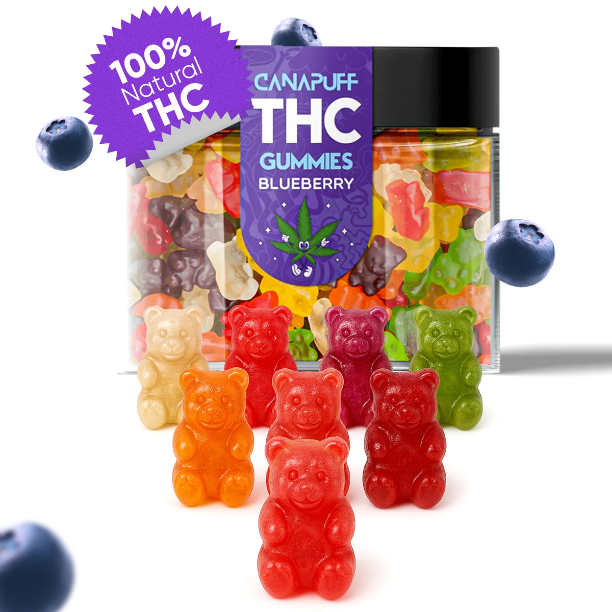 Gummies de THC Blueberry