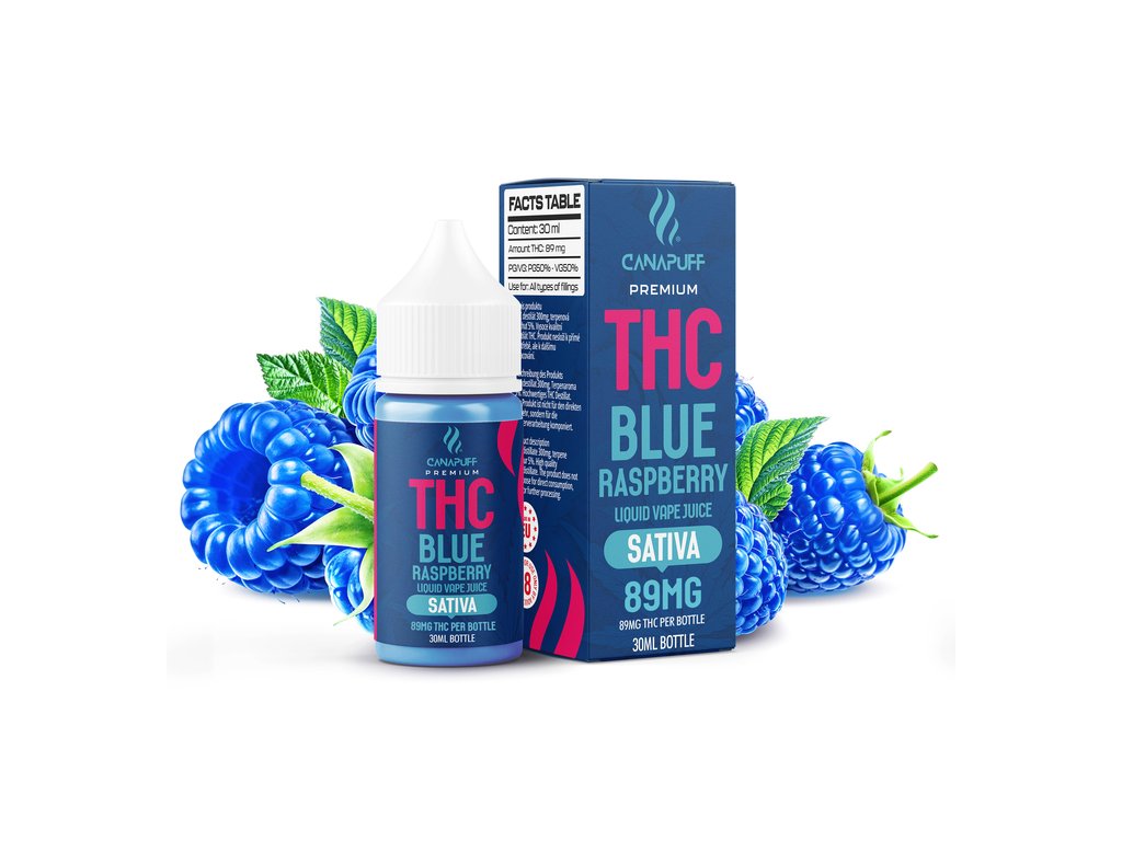 Líquido de THC Blue Raspberry 30ml