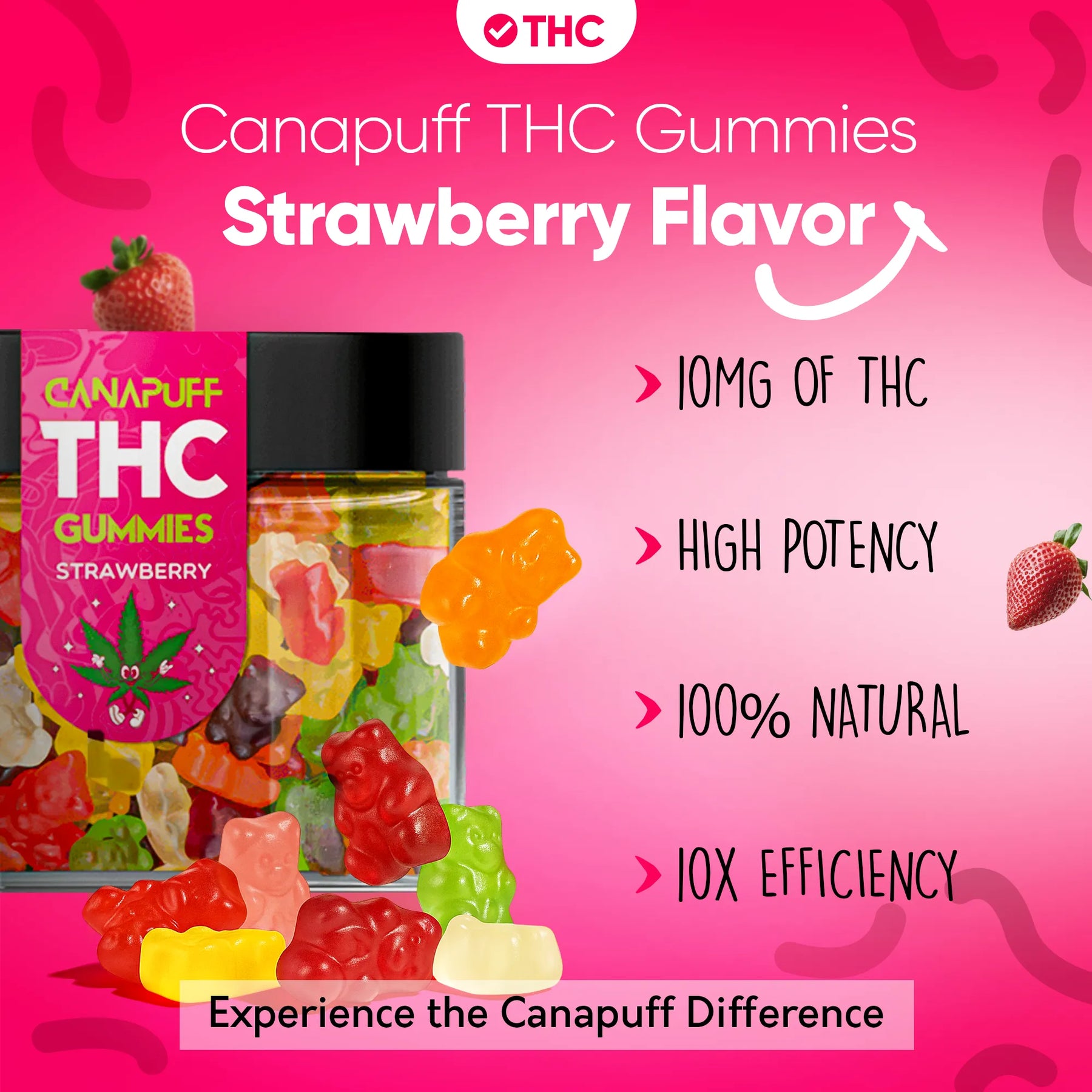 Gummies de THC Strawberry