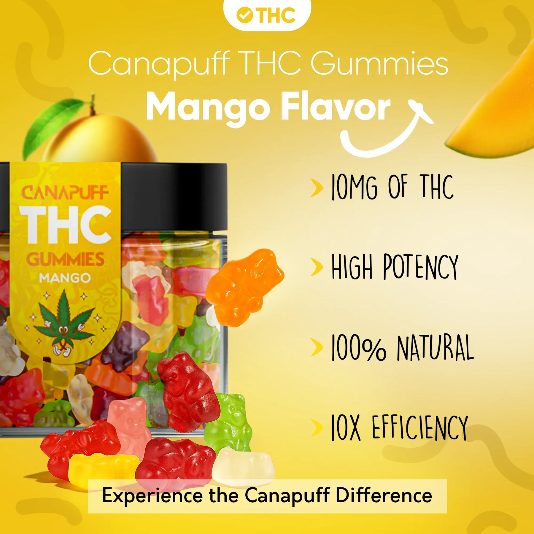 Gummies de THC Mango