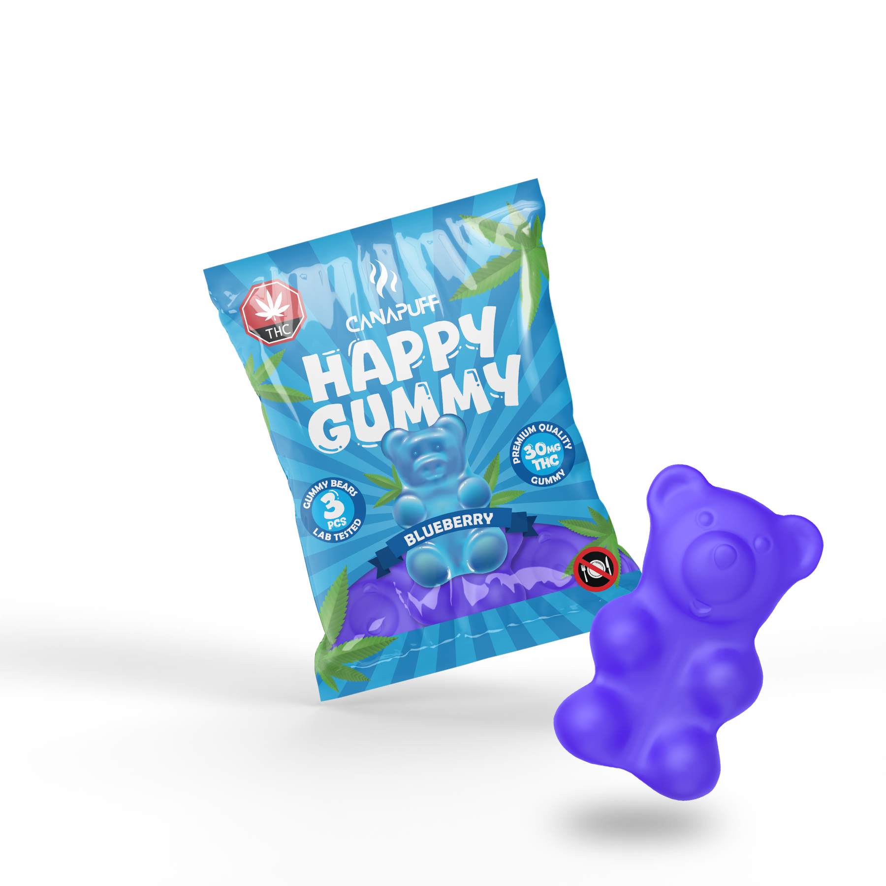 Gummies de THC Blueberry
