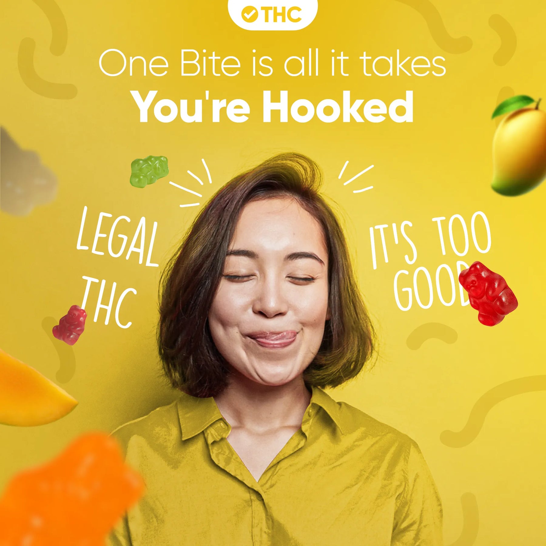 Gummies de THC Mango