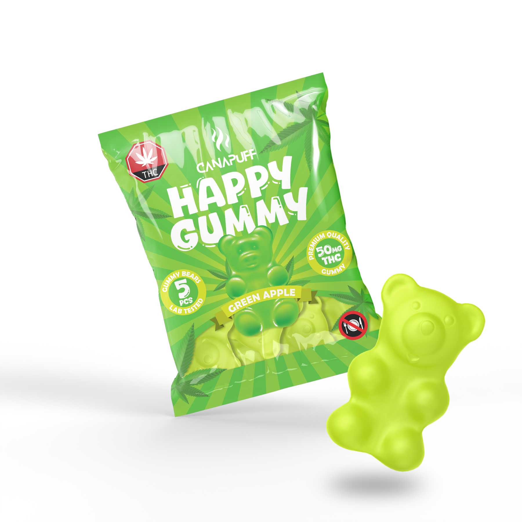 Gummies de THC Green Apple