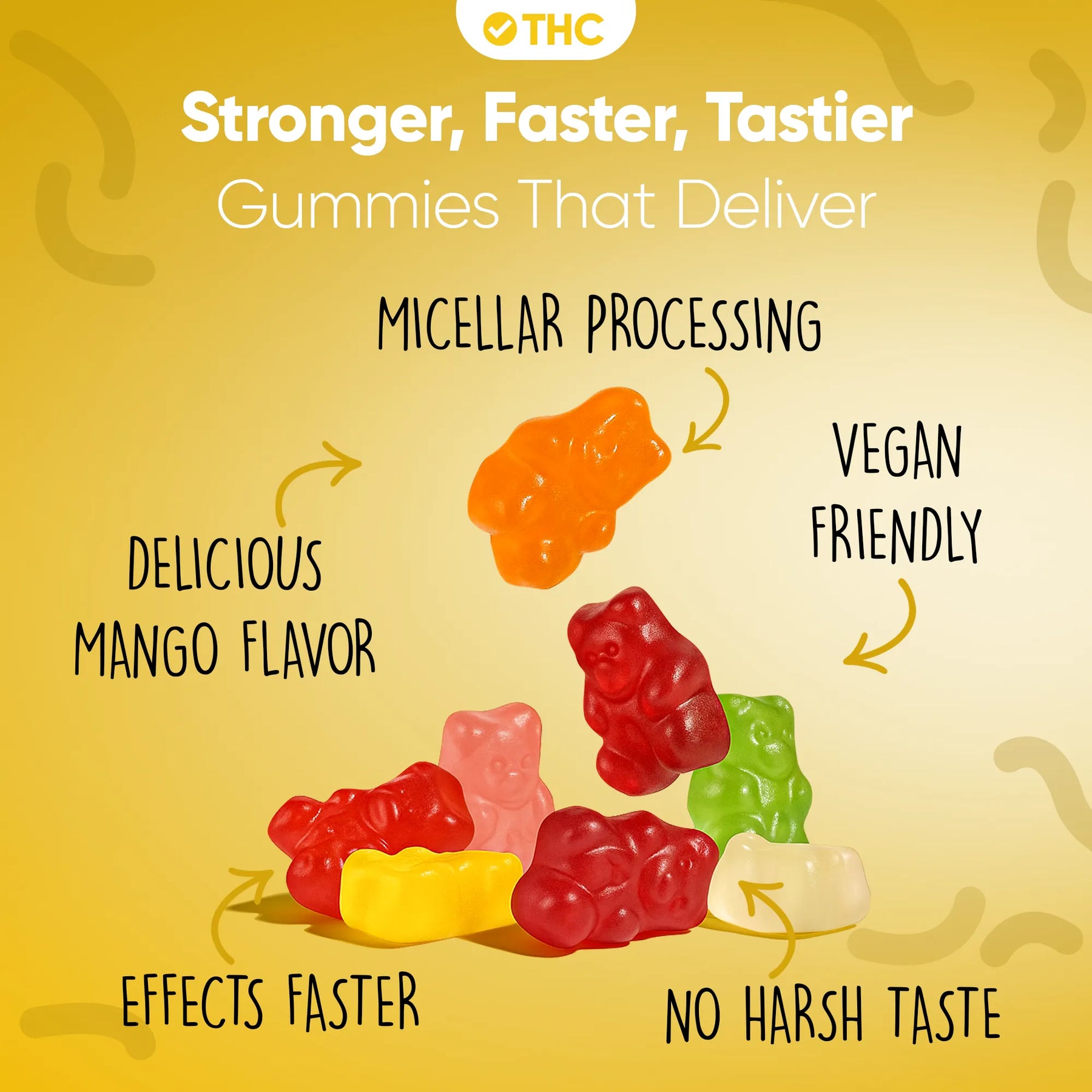 Gummies de THC Mango