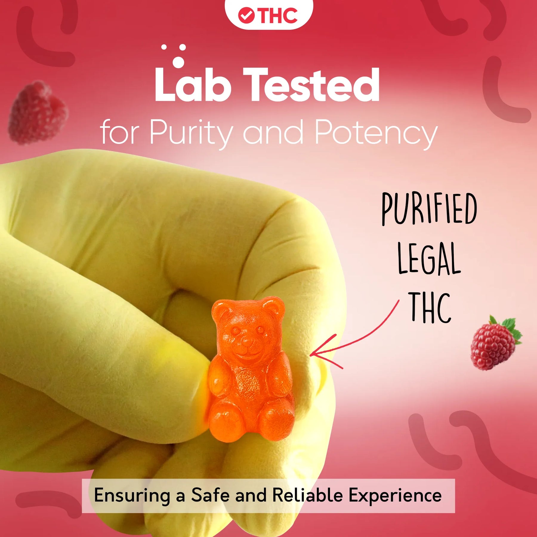 Gummies de THC Raspberry