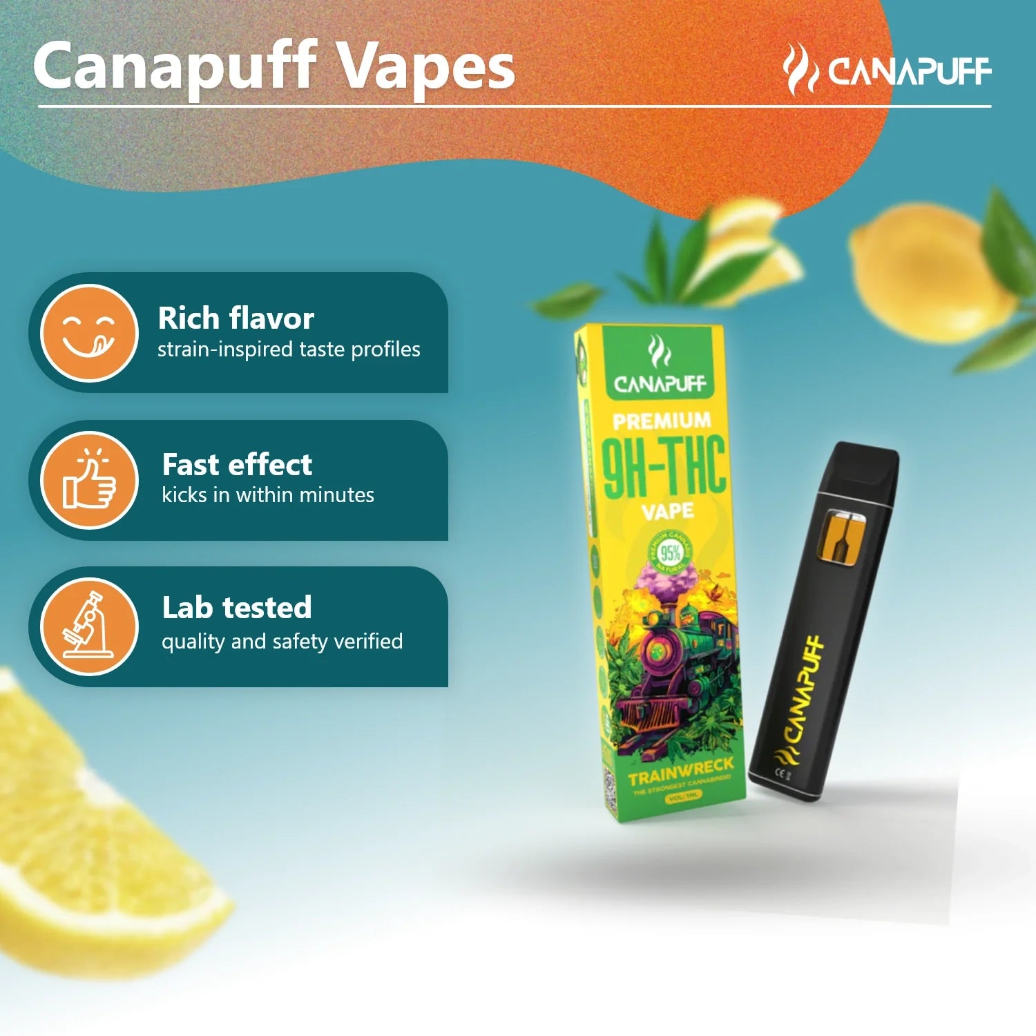 Vape de 9H-THC Trainwreck 1ml