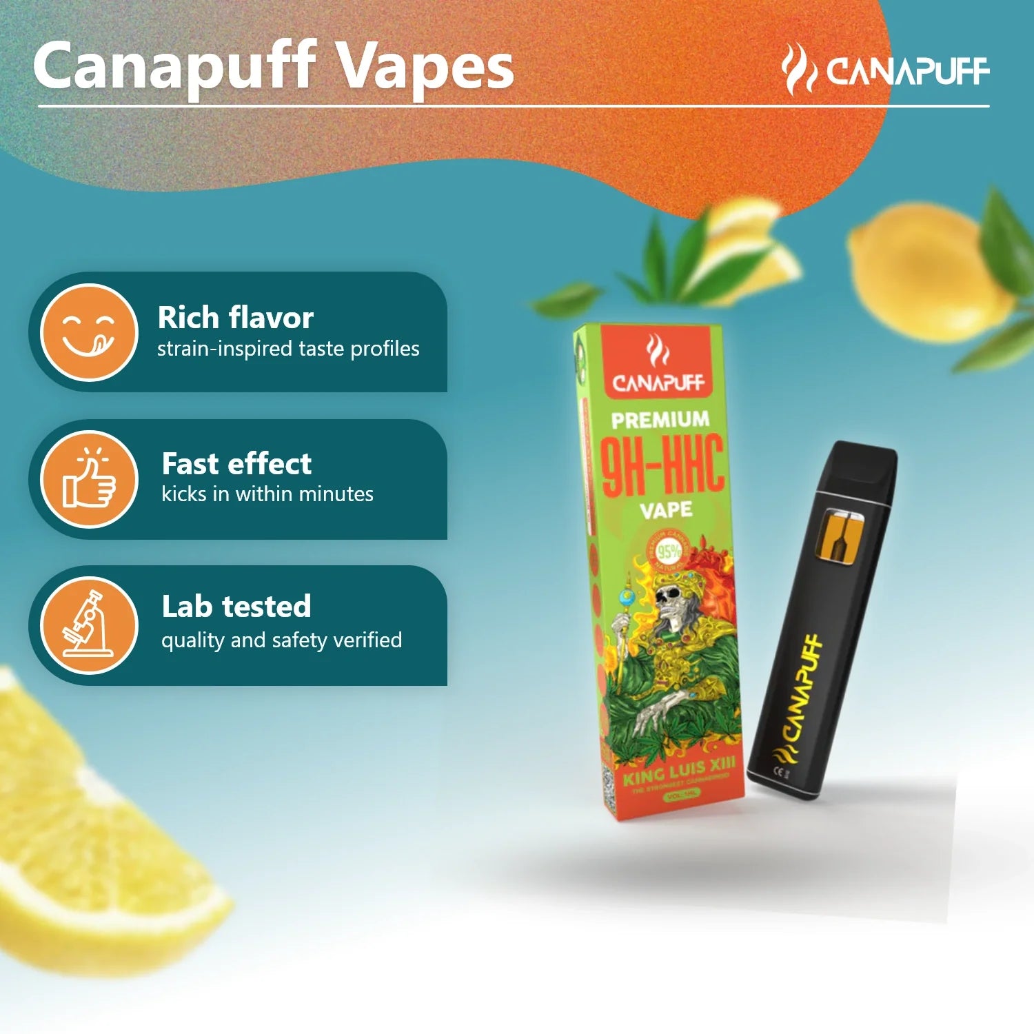 Vape 9H-HHC King Luis XIII 95% 1ml