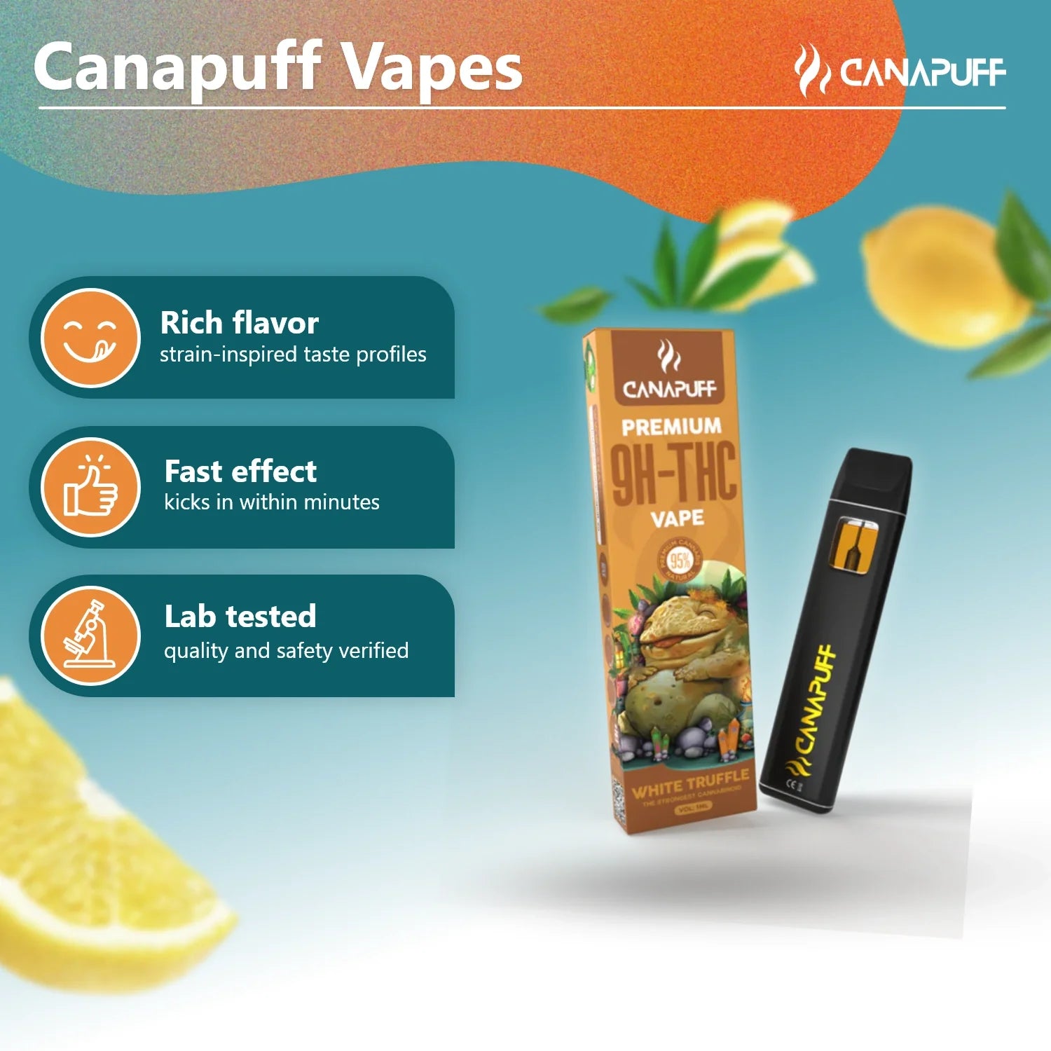 Vape de 9H-THC White Truffle 95% 1ml