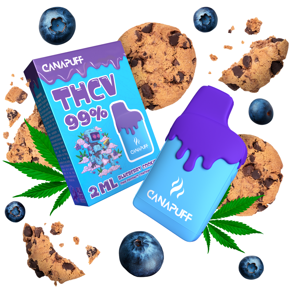 Vape de THCv Blueberry Cookies 99% 2ml