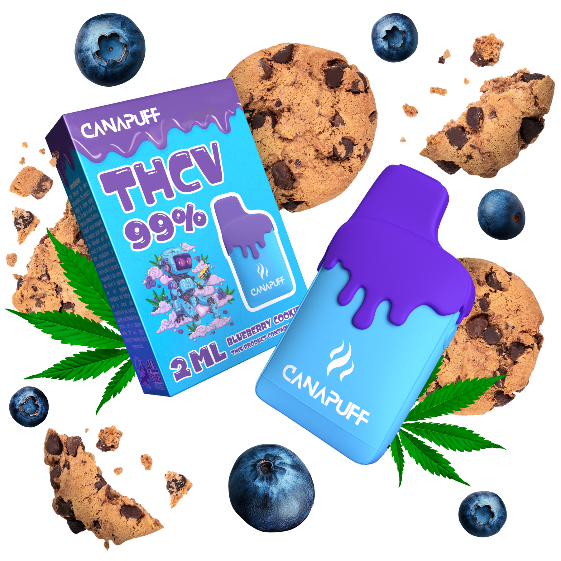 Vape de THCv Blueberry Cookies 99% 2ml