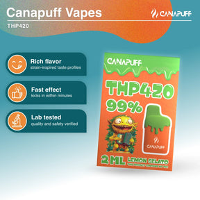 Vape de THP420 Lemon Gelato 99% 2ml