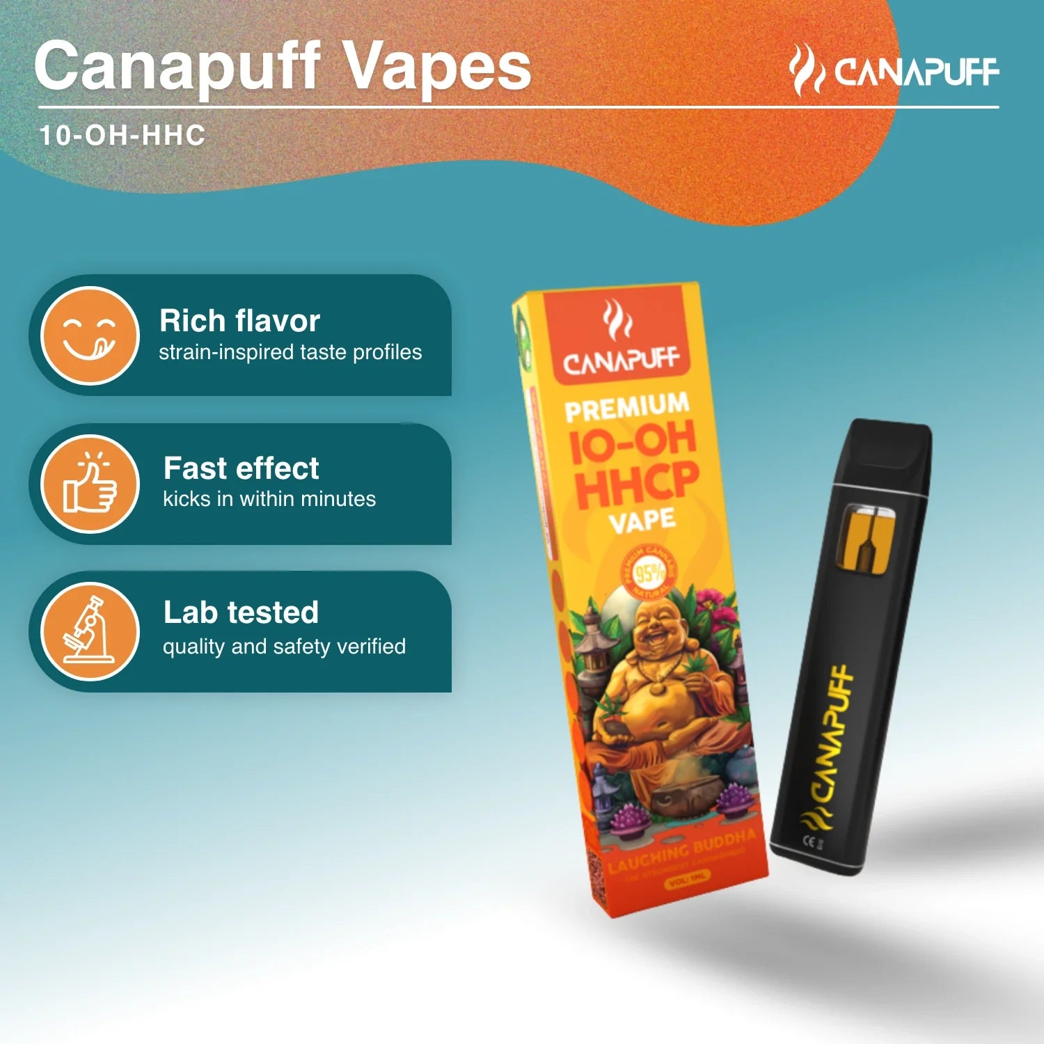 Vape de 10-OH-HHCP Laughing Buddha 95% 1ml