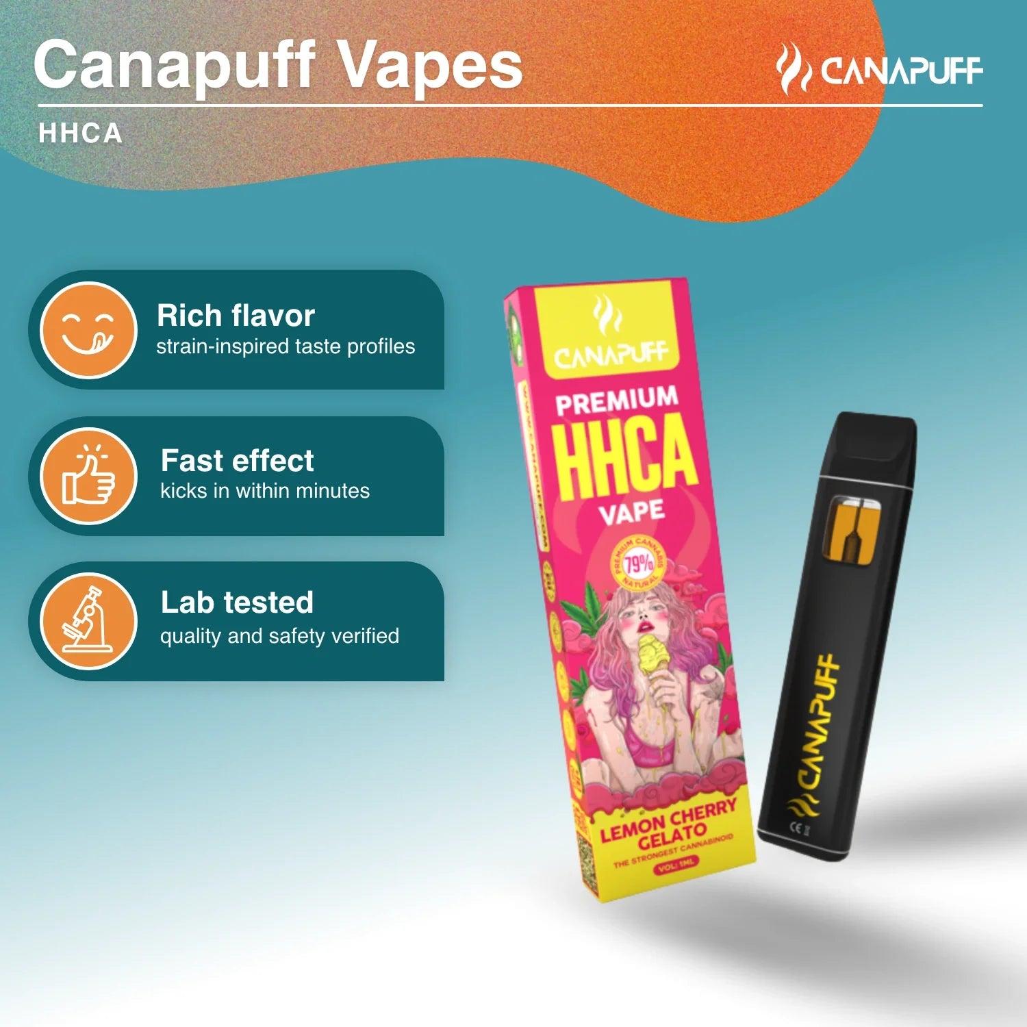 Vape de HHC-A Lemon Cherry Gelato 79% 1ml