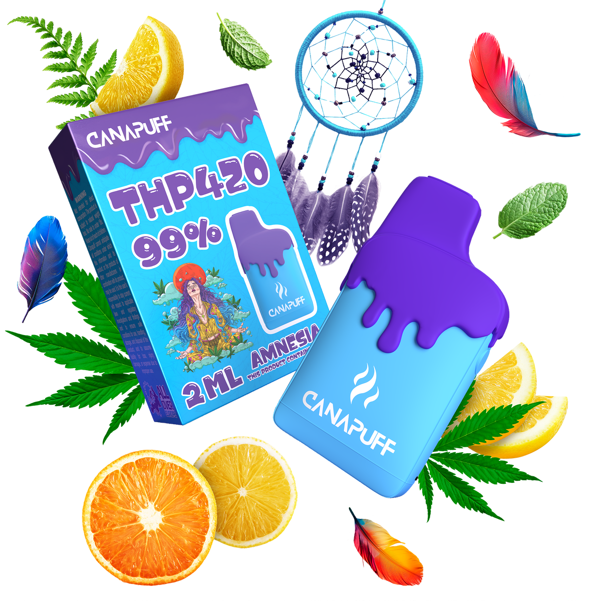 Vape de THP420 Amnesia 99% 2ml