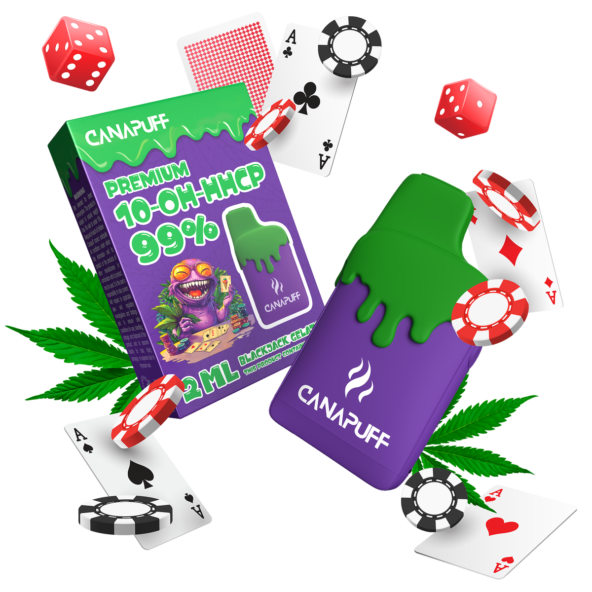 Vape de 10-OH-HHCP Blackjack Gelato 99% 2ml