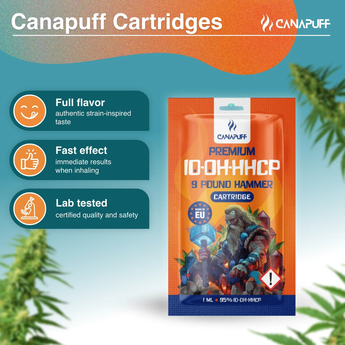 Cartucho 10-OH-HHCP 9 Pound Hammer 95%