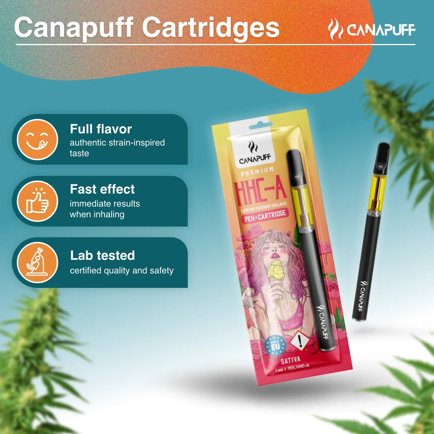 Caneta + Cartucho HHC-A Lemon Cherry Gelato 95%